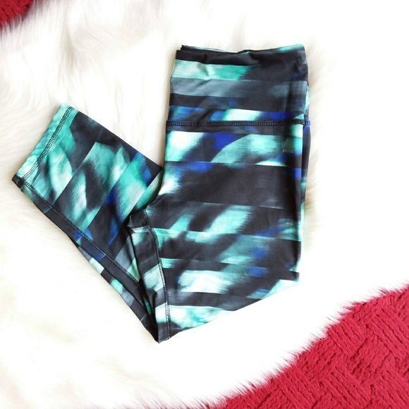 RBX Green Multicolor Active Bottom Leggings L - Picture 3 of 8